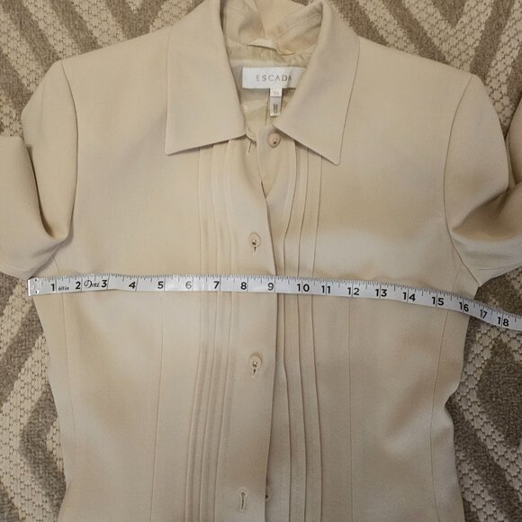 Escada Beige New Wool Pants Suit 34 (Small) - Picture 12 of 12